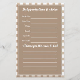 Brown Gingham Baby Shooting Game