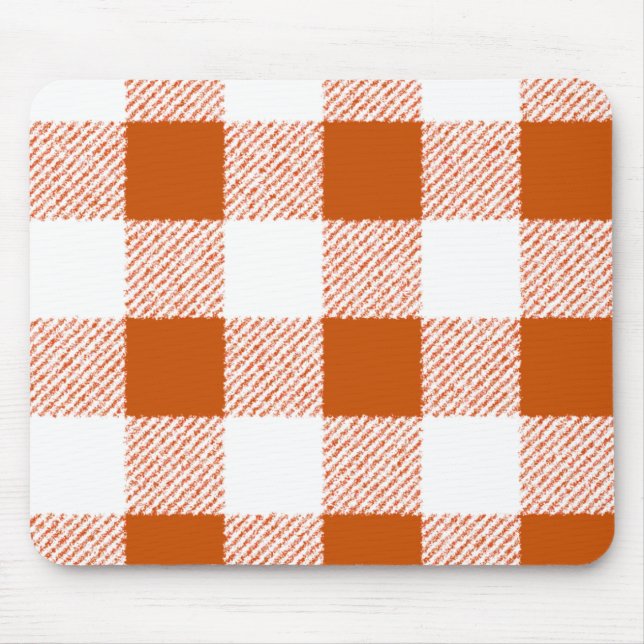 Brown Gingham Karo Pattern Mousepad (Vorne)