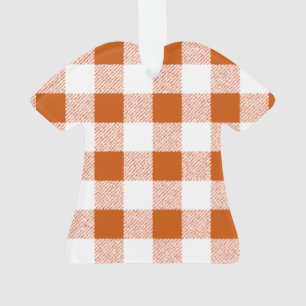 Brown Gingham Karo Pattern Ornament