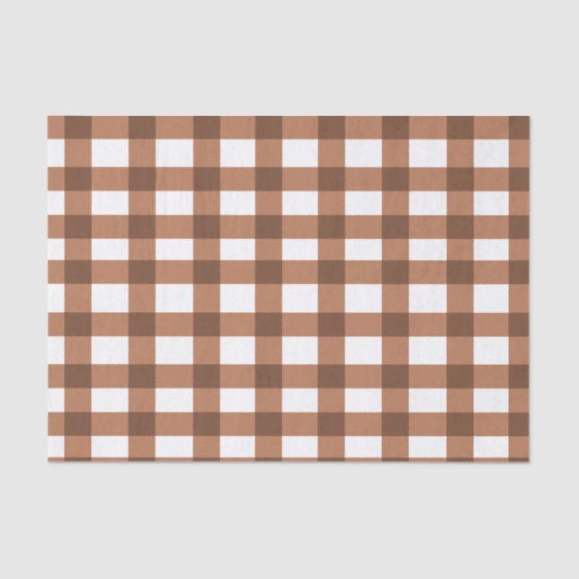 Brown-Gingham Seidenpapier (Vorderseite)
