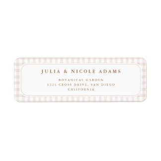 Brown Gingham Teddy Bear Neutral Baby Shower Paper