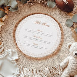 Brown Gingham Teddy Bear Neutral Baby Shower Paper Menükarte<br><div class="desc">Beautiful invitations and stationery for special occasions and festivals are available in both physical and digital formats. We can extend any design into matching items such as RSVP cards,  labels,  envelopes,  and more. Customization is available upon request. Looking forward to hearing from you!</div>