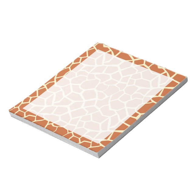 Brown Giraffe Muster Notizblock (Rotiert)