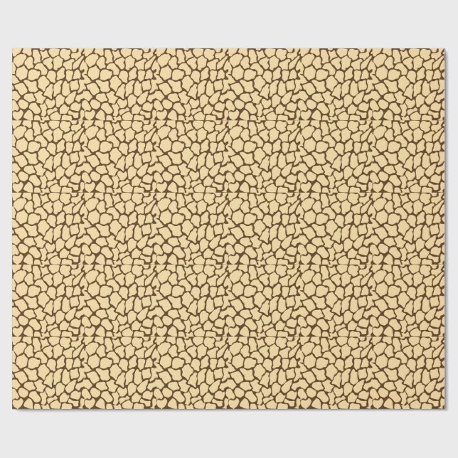 Brown Giraffe Pattern – Minimal Animal Print Geschenkpapier (Flach)