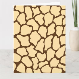 Brown Giraffe Pattern – Minimal Animal Print Karte