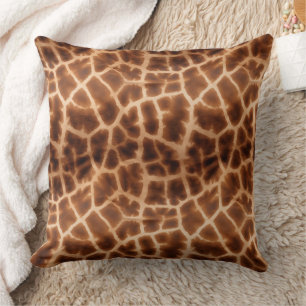 Brown Giraffe Print Kissen