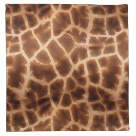 Brown Giraffe Print Serviette