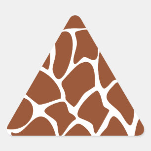 Brown-Giraffen-Druck-Muster Dreieckiger Aufkleber