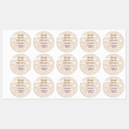 Brown glitter twinkle twinkle little star birthday etiketten