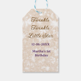 Brown glitter twinkle twinkle little star birthday geschenkanhänger