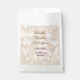 Brown glitter twinkle twinkle little star birthday geschenktütchen