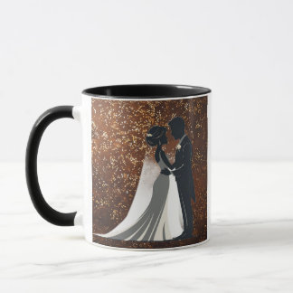 Brown Glittery Tasse