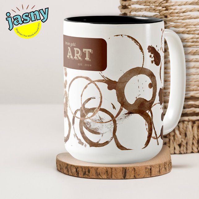 Brown Gold Art Zweifarbige Tasse (Von Creator hochgeladen)