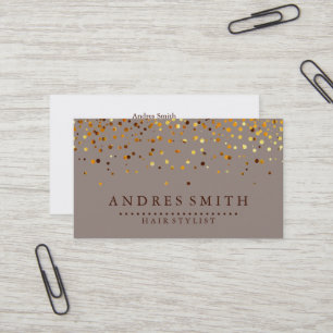 Brown Gold Glitzer Hair Stylist Visitenkarte