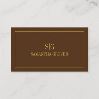 Brown Gold | Minimalistisch Modernes Beruflich Visitenkarte