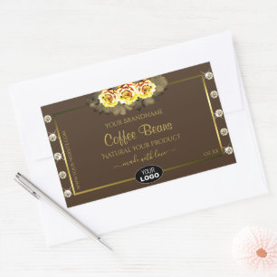 Brown Gold Produit Étiquettes Jaunes Roses Bijoux