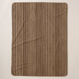 Brown Gold Stripes Christmas Sherpadecke