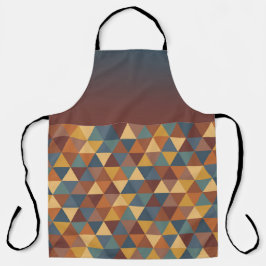 BROWN GOLD TEAL BLUE FALL GEOMETRIC PATTERN SCHÜRZE