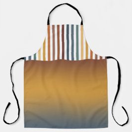 BROWN GOLD TEAL BLUE FALL GEOMETRIC PATTERN SCHÜRZE