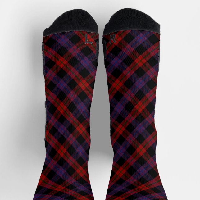 Brown Grady Tartan Plaid Pattern Socken (Oben)
