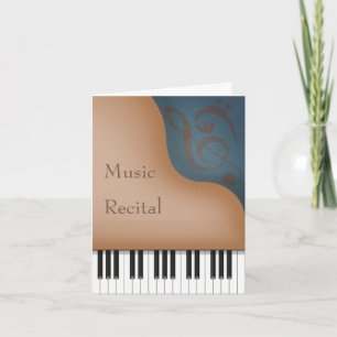 Brown Grand Piano Personalisiert Music Erwägungsgr Einladung