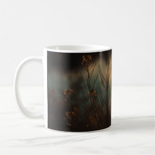 BROWN GRAS IN NAH-OBEN-FOTOGRAFIE KAFFEETASSE