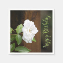 Brown Green and White Garden Styling Paper