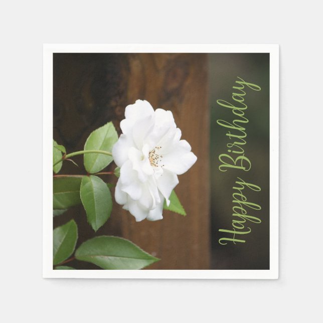 Brown Green and White Garden Styling Paper Serviette (Vorderseite)