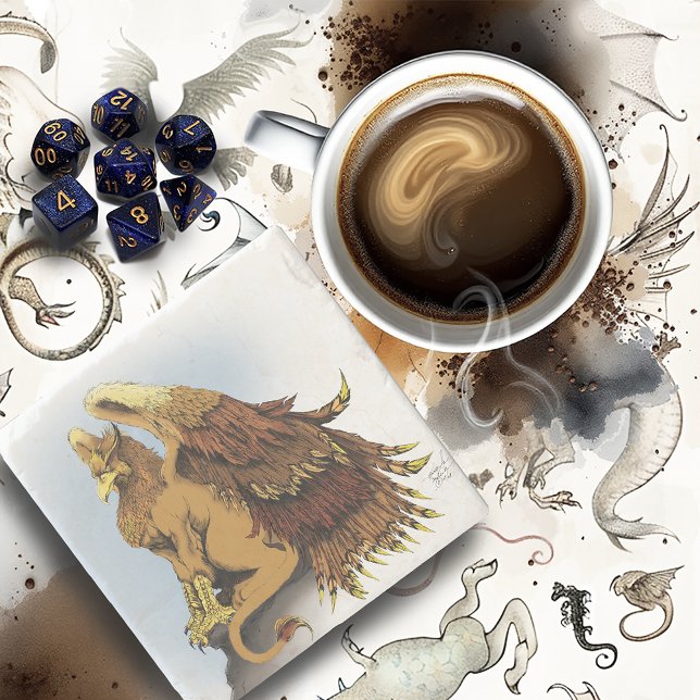 Brown Griffin Fantasy Steinuntersetzer (Von Creator hochgeladen)