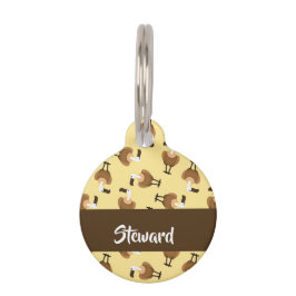 Brown griffon vulture bird pattern haustiermarke