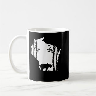 Brown Grizzly Bear Hunting - Wisconsin map Hunter Kaffeetasse