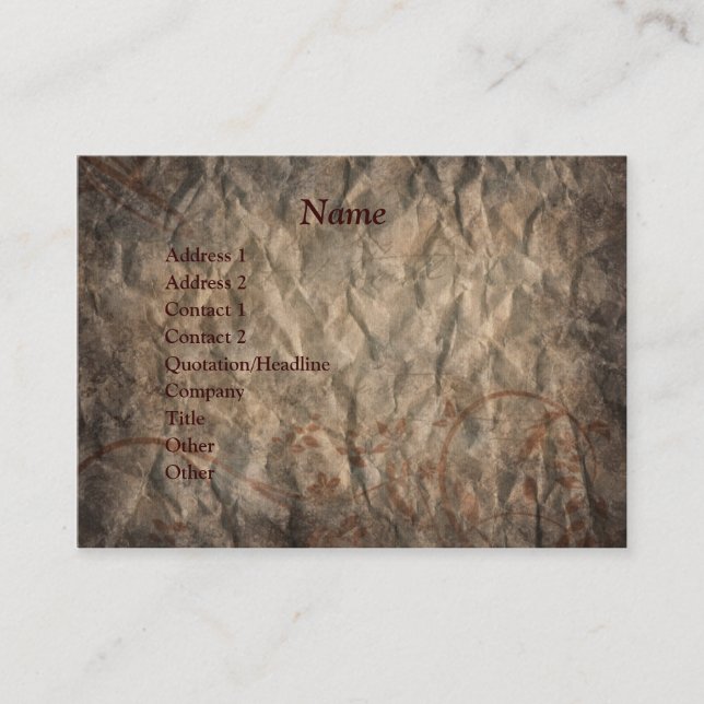 Brown Grunge Western Horse Business Card Visitenkarte (Vorderseite)