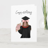 Brown Hair Coquette Girl Graduate Gratulation