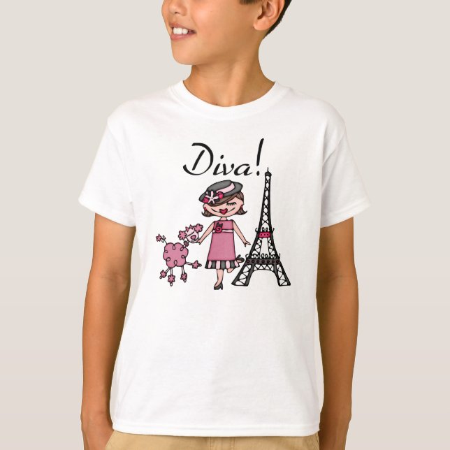 Brown Hair Diva T-Shirt (Vorderseite)