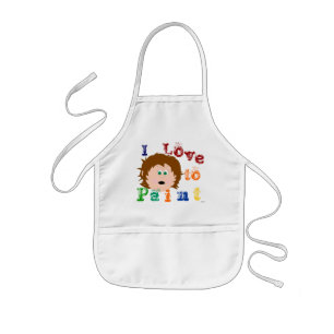 Brown Hair Green Eyed Little Girls Face Painting Kinderschürze