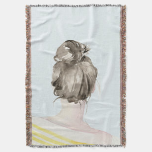 Brown Hair Top Knot Bun Decke