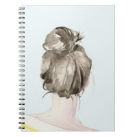 Brown Hair Top Knot Bun