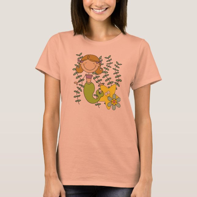 Brown Haired Mermaid T-Shirt (Vorderseite)