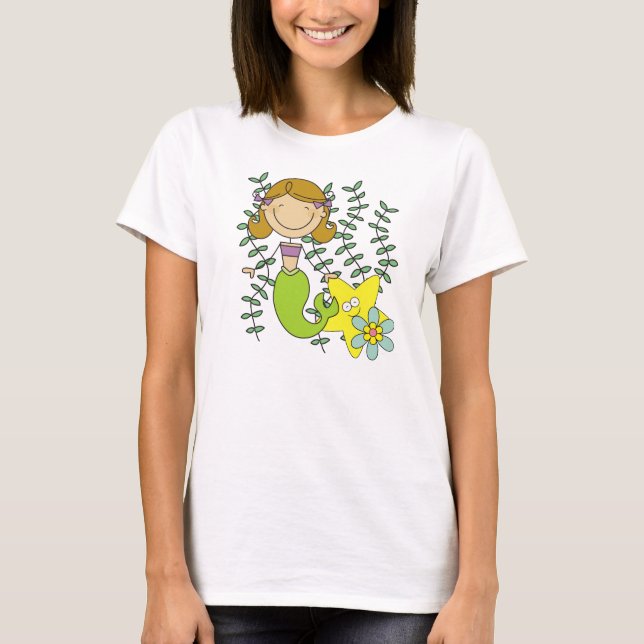 Brown Haired Mermaid T-Shirt (Vorderseite)