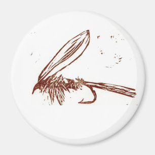 "Brown Hare's Ohr" Klassischer Trout Fly Magnet