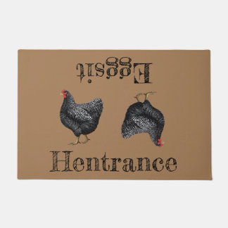 Brown Hen Door Mat Bauernhof Hentry Eggit Fußmatte