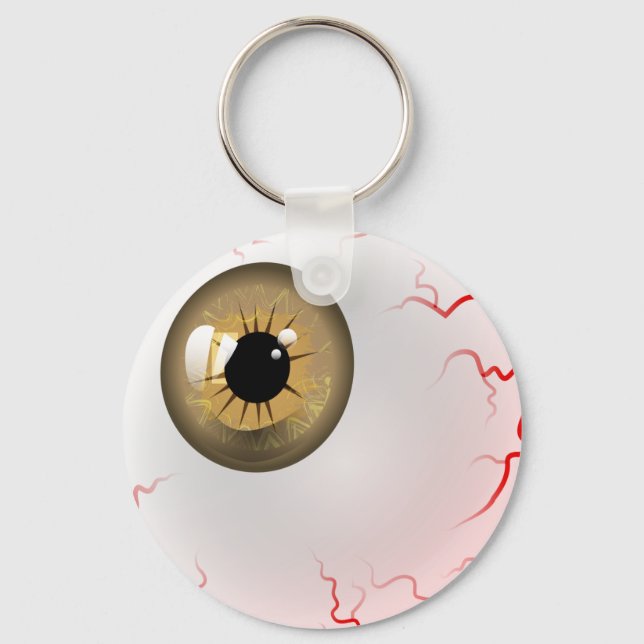 Brown Horror Eyeball Schlüsselanhänger (Vorderseite)