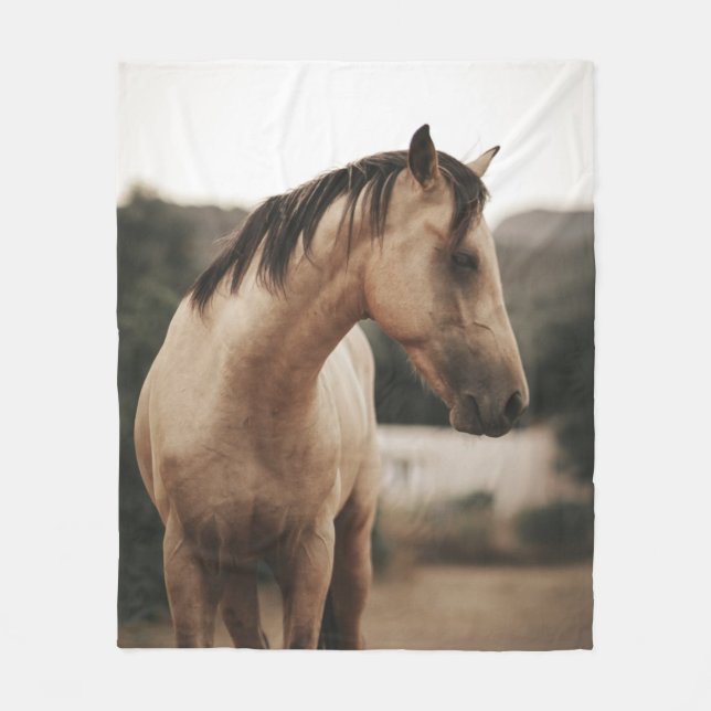 BROWN HORSE FLEECEDECKE (Vorderseite)