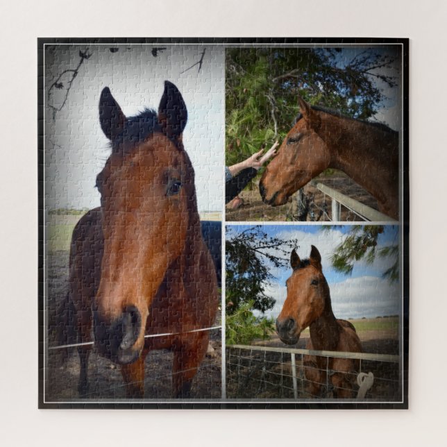Brown Horse Foto Collage, Jigsaw Puzzle (Vertikal)