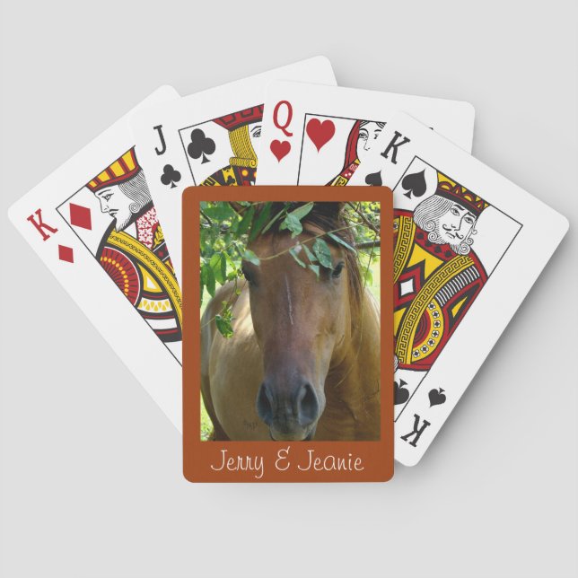 Brown Horse Playing Cards- personalize Spielkarten (Rückseite)