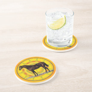 Brown Horse Sandstein Untersetzer