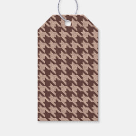Brown Houndstooth Preppy Classic Pattern Geschenkanhänger