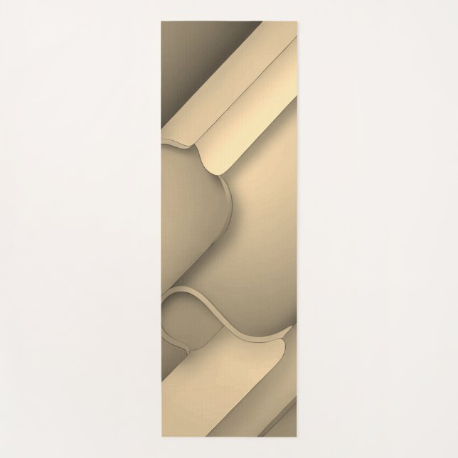 Brown Hues Moderne Kunst Yogamatte (Vorderseite)
