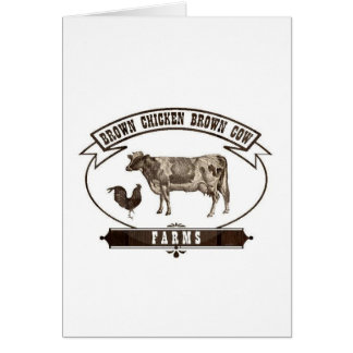 Brown-Huhn-Brown-Kuh-Bauernhöfe