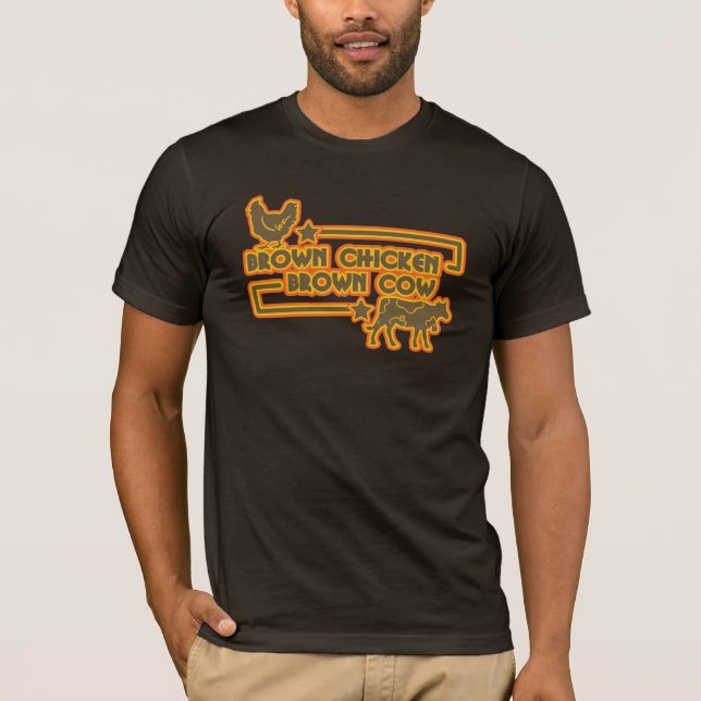 Brown-Huhn-Brown-Kuh T-Shirt (Vorderseite)